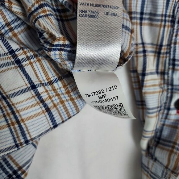Tommy Hilfiger Plaid Button Down Shirt Men’s Small Long Sleeve Regular Fit - Picture 9 of 11
